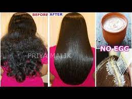 Also, you can use a homemade hair mask that contains kitchen ingredients (green tea, honey, eggs, curd, avocado, banana). No Egg Hair Smoothening At Home Get Smooth Shiny Straight Hair Naturally Priya Malik Youtube Hair Smoothening Straight Hair Tips Natural Straight Hair