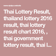 Thai Lottery Result Thailand Lottery 2016 Result Thai