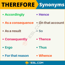As a result meaning | synonyms the outcome of something that you have done. Another Word For Therefore List Of 50 Synonyms For Therefore In English 7esl
