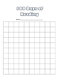 100 days of reading tracker chart by miss mat teachers pay