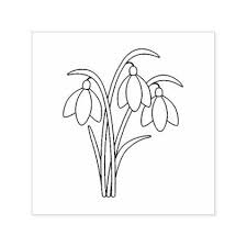 Snowdrops Spring Flowers Color Me Self Inking Stamp Zazzle Com Flower Drawing Spring Flowers Colorful Flowers