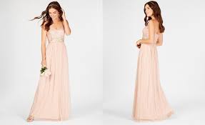 Adrianna Papell Sequined Tulle Gown Macy S Pink Sequin Prom Dress Blush Brides Blush Bridesmaid Dresses Blush Bridesmaid Dresses Long Long Bridesmaid Dresses