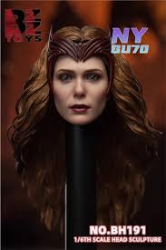 1/12 WANDA MAXIMOFF Head Sculpt Scarlet Witch Head Carving Fit 6'' PH TBL  SHF $70.49