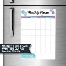 Dry Erase Magnetic Calendar Monthly Planner For Organising Etsy Unique Planner Dry Erase Planner Calendar