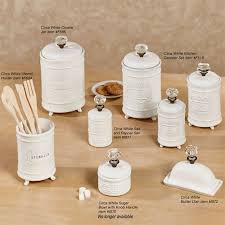 Circa White Ceramic Kitchen Canister Set Kitchen Canister Sets Kitchen Canisters Ceramic Kitchen Canister Sets