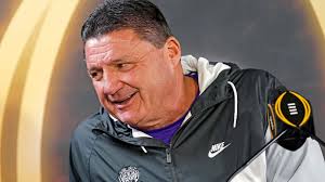 LSU football: Orgeron accepts Eddie Robinson Coach of Year award