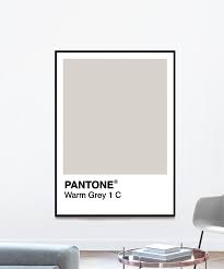 warm grey 1 c pantone digital print poster minimalist swatch neutral color inspo 536c