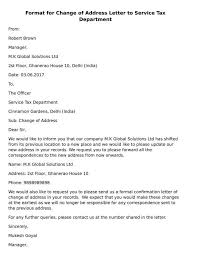 Why are there two places to change my password? Format For Change Of Address Letter To Service Tax Department