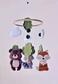 Woodland Baby Mobile Boy Forest Nursery Mobile Baby Mobile Etsy In 2021 Baby Boy Mobile Nursery Mobile Baby Mobile Felt