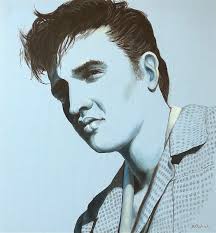 Early Elvis Painting by Debbie Patrick