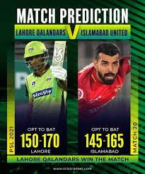 Who will win this psl match today. Psl 2021 Match 20 Isl Vs Lah Match Prediction Who Will Win Today S Psl Match