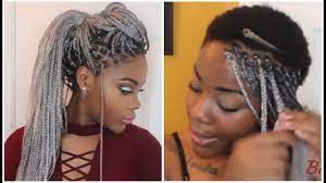 You can create your own style with it. Box Braids On Extremely Short 4c Hair Waist Length Styles Youtube