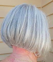 Layered Gray Bob For Older Women Haircut For Older Women Gorgeous Gray Hair Hair Styles