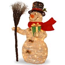 Maybe you would like to learn more about one of these? 35 White Snowman Holding Gift And Broom Table Topper Clear Lights Walmart Com Walmart Com
