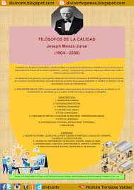 Infografia 6 Filosofos De La Calidad Joseph Moses Juran