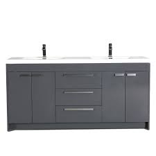 A bathroom vanity offers plenty of functionality and benefits that no bathroom can call itself modern without it. Eviva Lugano 84 Gray Modern Double Sink Bathroom Vanity W White Integrated Top Bathroom Vanities Modern Vanities Wholesale Vanities
