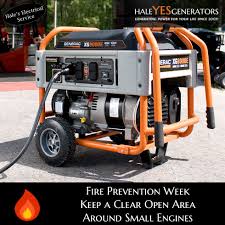 Keep Anything That Could Catch On Fire Away From Small Engines Such As Those In A Portable Generato Fire Prevention Fire Prevention Week Hurricane Preparedness