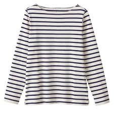 オーガニックコットン太番手ボーダー長袖tシャツ婦人m 生成 ネイビー 通販 無印良品 シャツ レディース シャツ カッティングシャツ