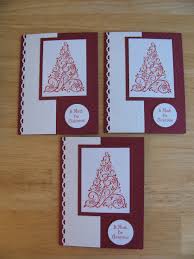 If you're stuck for a last minute crafty christmas card idea, raid your bathroom supplies to create this striking cotton wool pad creation. Stampin Up Christmas Cards Karen S Cards Ideas Christmas Cards Handmade Custom Christmas Cards Homemade Christmas Cards