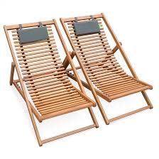 Ensemble De 2 Chiliennes Bois A Lattes Bilbao Transats En Eucalyptus Fsc Huile Et Coussin Repose Tete En 2020 Transat En Bois Latte Bois Table De Jardin Pliante