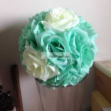 Roses kissing ball is the perfect decoration for hanging or using with your centerpiece this flower ball can add enchantment to your wedding. Mint Rose Flower Ball Wedding Flower Ball Kissing Ball 6 Inches Home Garden Patterer Wedding Supplies