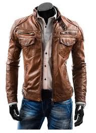 Arrow Men Brown Slimfit Leather Jacket Ytut42 Arrow Shopping Stylish Leather Jacket Leather Jacket Men Mens Biker Style