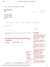 Materi kebugaran jasmani sudah sesuai dengan tuntutan kurikulum 2013 / k13 dimana sebagian soal sudah bertipe hots atau higher order thinking skills. Soal Penjas Materi Kebugaran Jasmani Lengkap Jawabannya