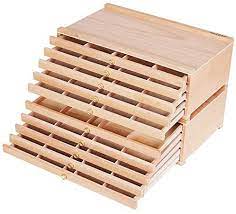 Amazon Com Meeden 6 Drawer Artist Supply Storage Box Portable Foldable Multi Function Beech Wood Arti In 2021 Artist Supplies Storage Pencil Boxes Wooden Pencil Box