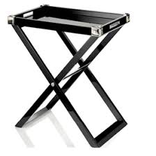 Signature Collection Contemporary Black High Gloss Lacquer Butlers Tray Table Chromed Brass Accents 27 X 3 Side Table Butlers Tray Table Side Table Design