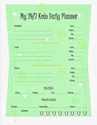 Keto Menu Planning Sheets 24 7 Low Carb Diner Meal Planner Printable Meal Planner Printable Free Keto Menu Plan