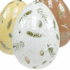 Für ihre osterdekoration liefern wir sowohl ausgeblasene eier als. Ostereier Zum Hangen Mit Motiv Eier Und Federn Weiss Braun Gelb Sortiert 3st 803000 Muster Preiswert Online Kaufen