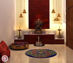 A unique design that is cool and modern but keeps up with the traditional look. 10 Divine Pooja Room Designs For Urban Homes Room Door Design Indian Interior Design Pooja Room Design