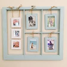 Window Photo Frame Display 4x6 Frames Four And 3x3 Trio Frame Remains White Shown In Pool And Whit Window Frame Picture Old Window Decor Window Photo Frame