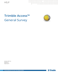 For trimble business center and/or trimble realworks software is a usb key. Trimble Access General Survey Help Manualzz