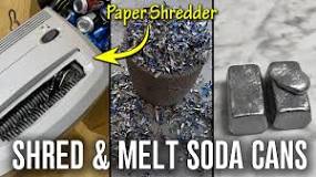 Shredding And Melting Soda Cans With A Paper Shredder ...