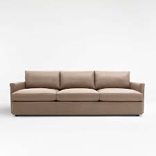 What kind of leather is used on couches? Lounge Oversized Leather Sofas Furniture Crate And Barrel