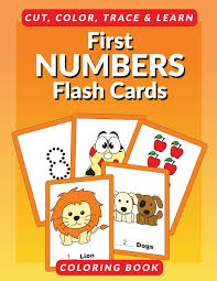 The above flashcards are for numbers 1 to 12: First Numbers Flash Cards Coloring Book Learn To Count Flashcards To Cut Color And Learn Coloring Book For Preschoolers Toddlers And Kindergartners Coloring Activity Books For Kids Volume 1 Brighton Justine