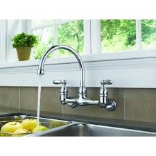 The kitchen cart we've wanted for years, without the price tag. Peerless Choice 2 Handle Wall Mount Kitchen Faucet In Chrome P299305lf The Home Depot Wall Mount Kitchen Faucet Wall Mounted Kitchen Faucet Best Kitchen Faucets