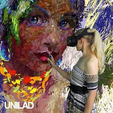 Girl Paints In Virtual Reality