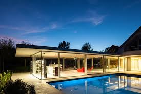 5 bedroom modern glass house with a pool in cebu city. Impressive Design Of A Modern Glass And Concrete Pool House In Belgium Home Design Lover