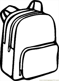 Black And White Bag Outline Backpack Clipart Outline Backpack Colorful Backpacks Coloring Sheets Coloring Pages