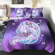 4.5 out of 5 stars 91. Amazon Com Sleepwish Unicorn Twin Comforter Set For Girls 3d Unicorn Bedding Twin 4 Pcs Cartoon Unicorn Bed Set Kids Teens Cute Unicorn Rose Star Bedspreads With 2 Pillow Shams 1 Cushion Cover
