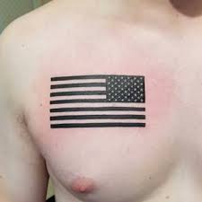 American Flag Chest Tattoo Black And Grey Deployment Flag On The Chest Tattoo Tattoos Tattoosnob Girlswithtattoos Guyswithtattoos Aztattoo American Flag Tattoo Flag Tattoo Tattoos For Guys