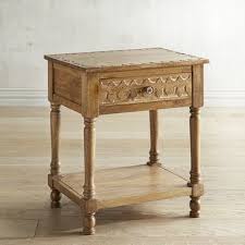 Beautifully Carved And Detailed Our Mango Wood Sakandi Accent Table Is A Spectacular Specimen Of Global Arti Accent Table Mango Wood Furniture Boho Side Table