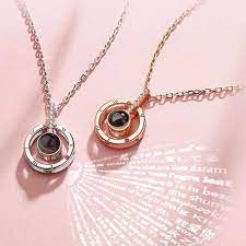 I Love You Necklace 100 Languages Projection Charm Love Necklace Necklace For Girlfriend Pendant