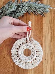 Macrame Ornament Macrame Charm Boho Ornament Rearview Etsy Macrame Patterns Macrame Patterns Tutorials Macrame Design
