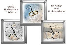 Eckige Hochzeitsuhr Die Personliche Geschenkidee Zur Hochzeit Hochzeitsuhr Geschenkideen Hochzeit Personliche Geschenke Zur Hochzeit