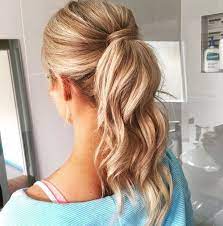 40 Super Simple Messy Ponytail Hairstyles Wavy Ponytail Messy Ponytail Hairstyles Medium Hair Styles