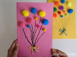 In this video, i am going to show you special cards making at home.please like the video, if you liked the card. Pom Pom Balloons Birthday Card Birthday Card Craft Homemade Birthday Cards Card Making Birthday