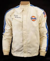 Sold Price Steve Mcqueen Gulf Racing Jacket Worn During Production And Promotion Of Le Mans December 6 0113 11 00 Am Pst Steve Mcqueen Beard Suit Jackets